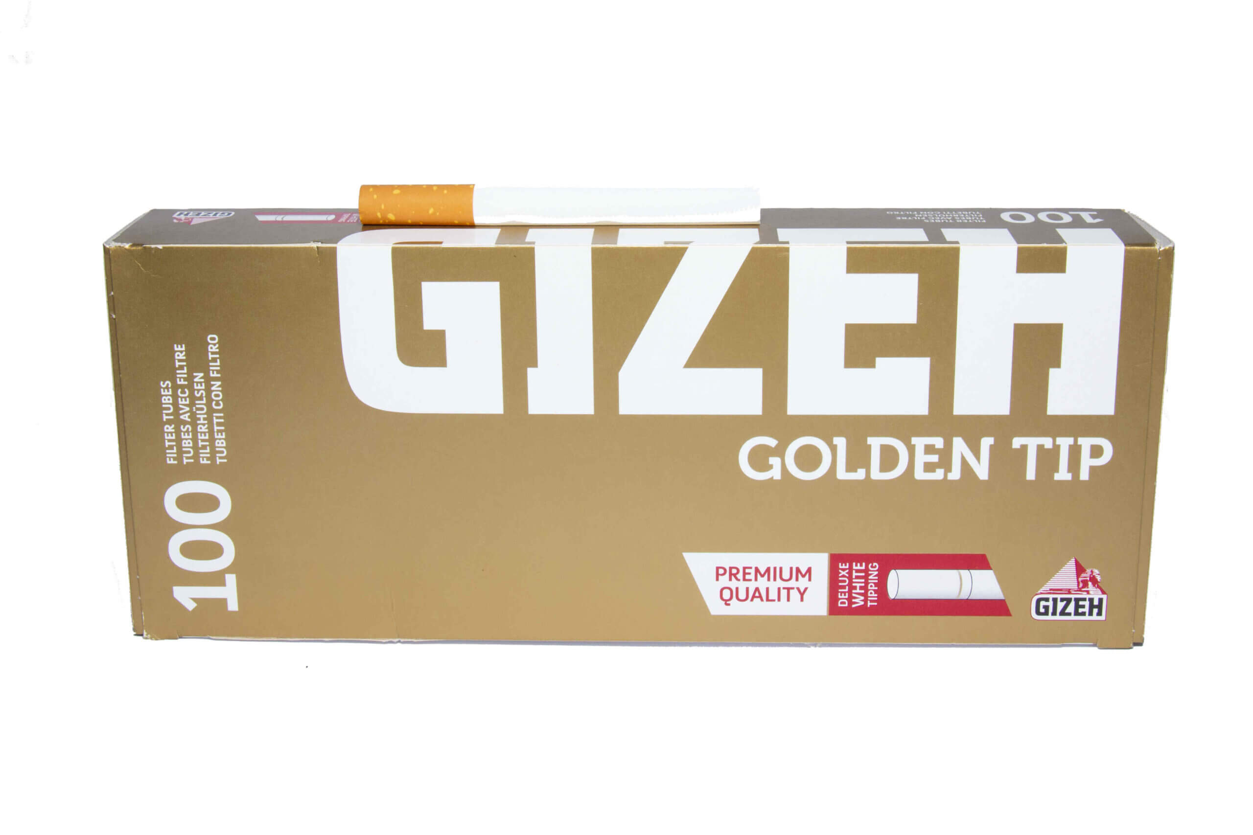 100 فلتر للسجائر GIZEH MENTHOL GOLDEN TIP